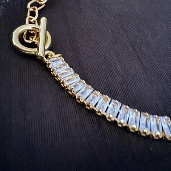 Gold Plated Paper clip necklace choker womens trendy jewelry - Picture 11 of 13